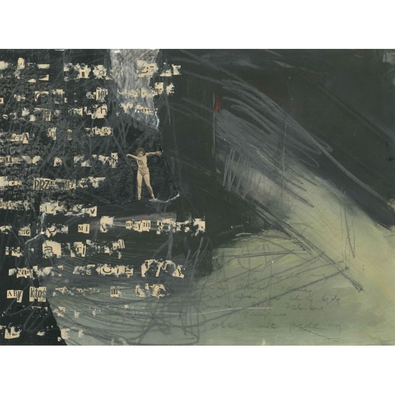 Kolaż analogowy „bez tytułu (aby ktoś)” - wydruk