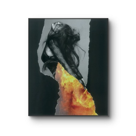 Kolaż analogowy „Płomienna kobieta” - wydruk