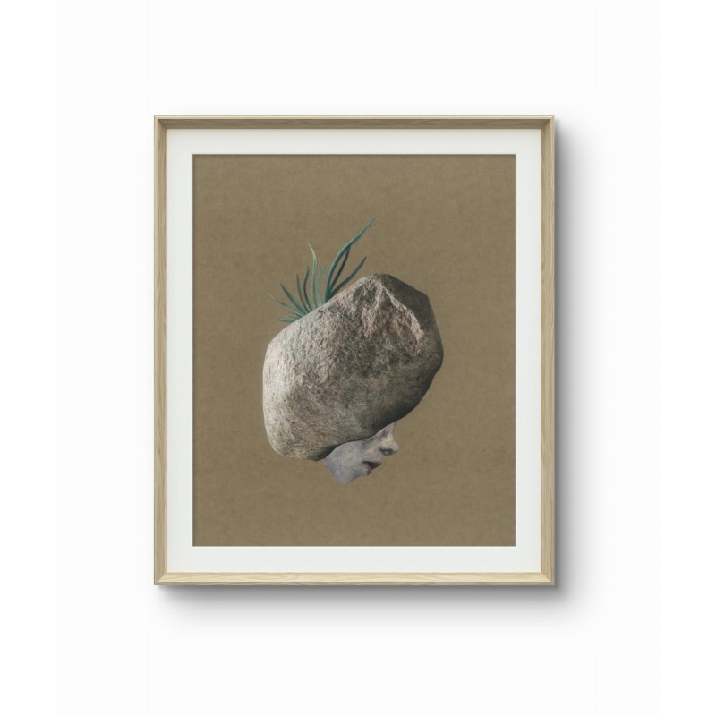 Kolaż analogowy „Za dużo na głowie”