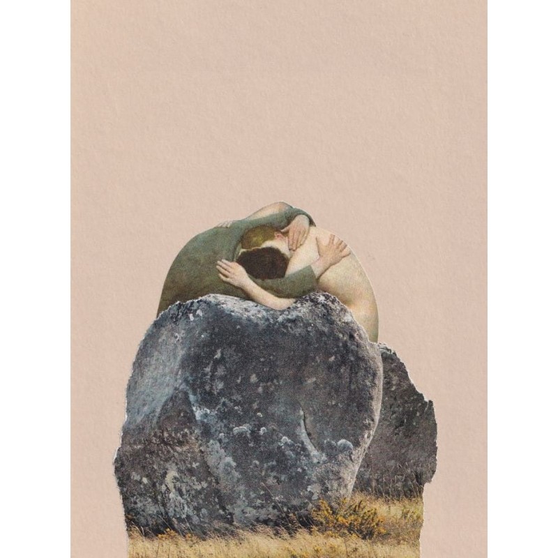 Kolaż analogowy „Ukryj mnie w swoich ramionach” - wydruk