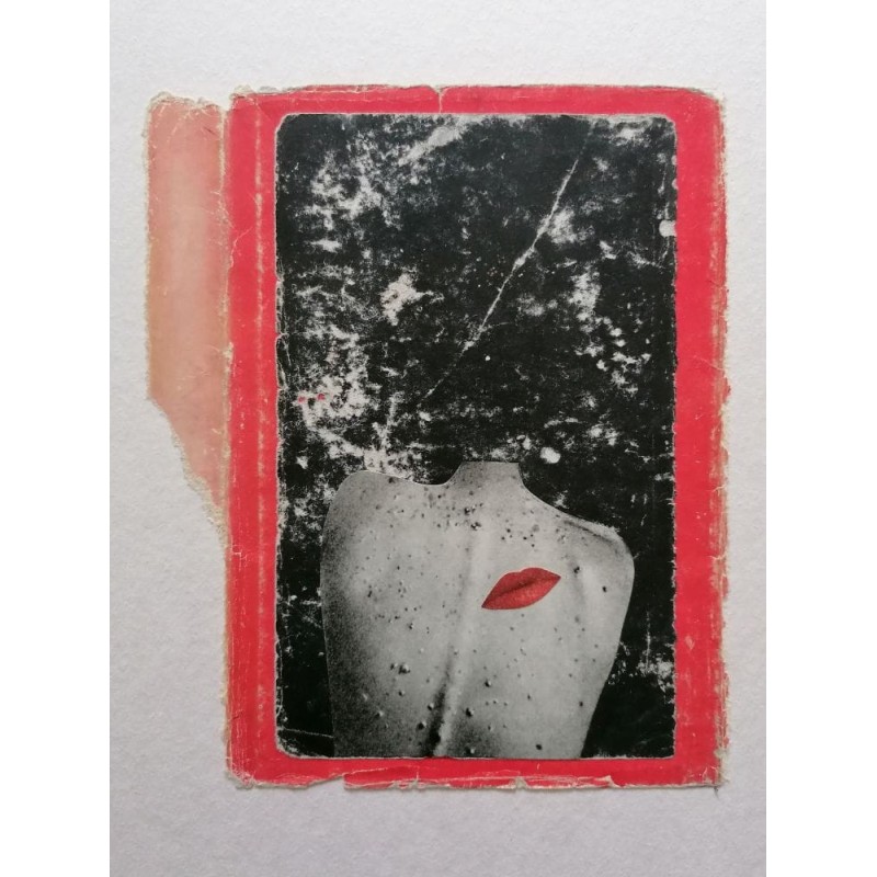 Kolaż analogowy „Nie ma głowy na karku, to będzie ją miała (Portret kobiecy)”