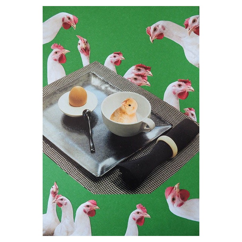 Kolaż analogowy „Co było pierwsze”