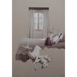 Kolaż analogowy „Śpiąca" - wydruk