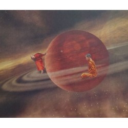 Kolaż analogowy „Kosmiczny spokój” - wydruk