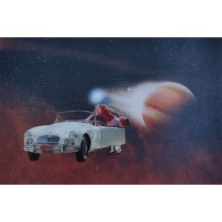 Kolaż analogowy „Kosmiczne podróżowanie” - wydruk