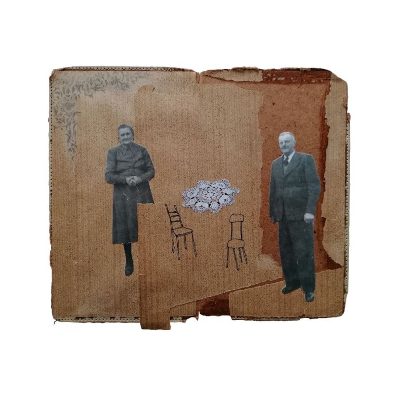 Kolaż analogowy „Wyśniłam dla nich stół, dwa krzesła (Pamięć nareszcie)” - wydruk