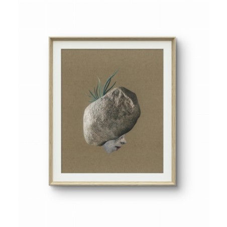 Kolaż analogowy „Za dużo na głowie” - wydruk