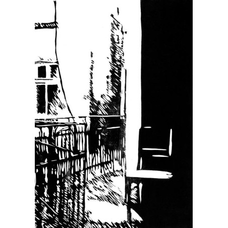 Linoryt „Miejsce po tobie”-wydruk