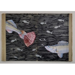 Kolaż analogowy „Ja ryba pojedyncza (W rzece Heraklita)”